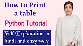 How to Print a Table  Python Tutorial [upl. by Elianora958]