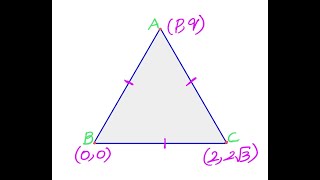 Coordinate Geometry Find the third vertex of an equilateral triangle given the two vertices [upl. by Inoek32]