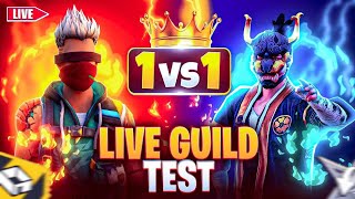 LIVE 🔴 1 VS 1 GUILD TEST 🎯FOR EXE ‼️ freefirelive MAXMADFF livestream [upl. by Sherer13]