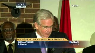 Missouri Governor Jay Nixon Ferguson Press Conference CSPAN [upl. by Kehsihba646]