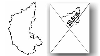 Karnataka Map Outline How to Draw a Karnataka Map  Easy Drawingtype  3 [upl. by Arrol431]