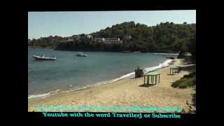 Cape Kanapitsa Sklithri Beach and Taverna and Nostos hotel Skiathos island  Greece [upl. by Conchita]