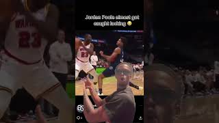 Jordan Poole almost got bodied again 😭nba [upl. by Sedberry]