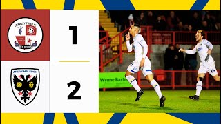 Crawley Town 12 AFC Wimbledon 📺  10man Dons triumph against the odds 🤩  Highlights 🟡🔵 [upl. by Yrevi]