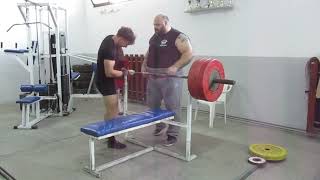 Bench press 170kg  Panagiotis Tarinidis 69kg [upl. by Reerg]