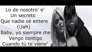 Secreto  Karol G Anuel AA Letra Official [upl. by Crescin732]