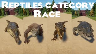 Reptiles Category Race in Planet Zoo included Komodo Dragon Nile Monitor Aldabra Tortoise end etc [upl. by Imoen573]