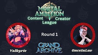 AMB Content Creator League  Round 1  OnceInLuv VS Valkyrie [upl. by Ecnedurp357]