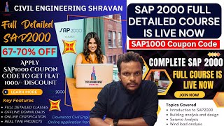 Learn Complete SAP2000 Software  Civil Engineering Shravan  Online course  Structural design [upl. by Lock]