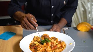 CHEF MOSES ATWERETSE UBURYO BWOROSHYE WATEKA RISCOSSA PASTA DISH [upl. by Pollie]