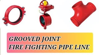 PIPE GROOVE JOINT FIRE FIGHITING LINE pipelinework [upl. by Montague]