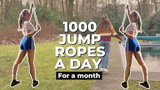 1000 Jump Ropes a Day for a Month  Challenge realistic results [upl. by Eissalc]