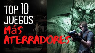 TOP 10 VIDEOJUEGOS DE TERROR Los mejores juegos para pasar miedo en HALLOWEEN y tener pesadillas [upl. by Donica520]