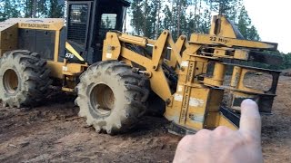 Feller buncher up close and in action Thats a big feller FarmCraft101 [upl. by Bethesda844]