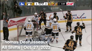 Thomas Desruisseaux CB91  All Shifts  Cape Breton Eagles vs Victoriaville Tigres  10 27 2022 [upl. by Hadrian]