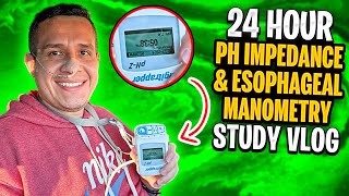 24 Hour Esophageal Impedance pH Test amp Esophageal Manometry Study Vlog [upl. by Assirroc]