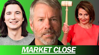 ROBINHOOD SURGES PAST 15 BITCOIN HITS 54K PELOSI MAKES A NEW BUY  MARKET CLOSE [upl. by Isahella]