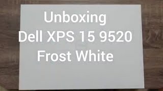 Unboxing Dell XPS 15 9520 Frost White 16GB 512 SSD [upl. by Jimmie]