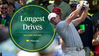 The Longest Drives From the 2024 Second Round  The Masters [upl. by Neimad528]