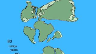 Pangea Breakup and Continental Drift Animation with Eurasian Deformation [upl. by Anoet331]