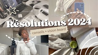 CONSEILS pour respecter vos RÉSOLUTIONS 2024  Vision board amp tips Objectif  GLOW UP [upl. by Mariandi]