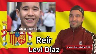 Reaction 🇪🇸 Levi Díaz  Reír Junior Eurovision 2021 Spain [upl. by Nyrad]