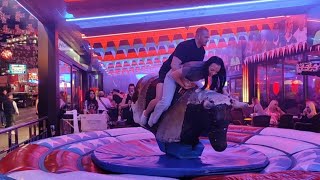 Mechanical bull riding November 21st 2023 in Benidorm ♉ [upl. by Pudendas]