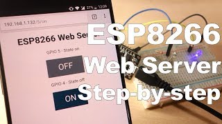 Build an ESP8266 Web Server with Arduino IDE  Code and Schematics [upl. by Alleber]