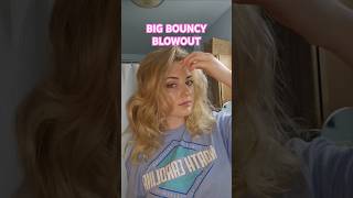 Big Bouncy Blowout blowout bighair cosmetology blowdryhair roundbrush pincurls [upl. by Llarret]