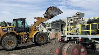 LippmannMilwaukee 4800R Impactor Crushing Recycled Asphalt [upl. by Neeven]