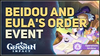 Beidou and Eulas Order Genshin Impact [upl. by Ahon]