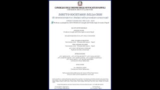 DIRITTO SOCIETARIO DELLA CRISI GLI AMMINISTRATORI E I SINDACI DELLE PROCEDURE CONCORSUALI [upl. by Nwahsud232]