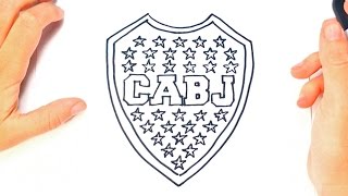 Como dibujar un Escudo de Boca Juniors paso a paso [upl. by Abebi]