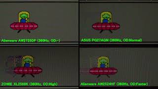 Alienware AW2725DF 応答速度比較 vs 液晶 360Hz 5760FPS [upl. by Lairbag148]