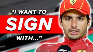 SHOCKING STATEMENT from Carlos Sainz about his FUTURE TEAM [upl. by Asila]