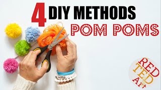 Super Easy Pom Pom Making Ideas with Fork [upl. by Mell]