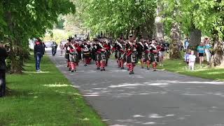 Atholl Highlanders March to the Field Atholl Gathering 28th May 2023 [upl. by Edlitam985]