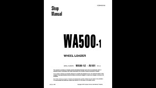 Komatsu WA5001LE A61001 amp Up  CEBM000500 Service manual [upl. by Ikkin]