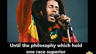 Bob Marley  WAR  Lyric Video [upl. by Angie]