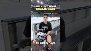 What Gear does a WHL Goalie Use hockey [upl. by Enyaw]