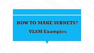 Data Communication  How to Create Subnets with Variable Length Subnet Masks [upl. by Semmes288]