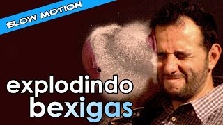 Explodindo bexigas em câmera lenta  série em slow motion [upl. by Caz]