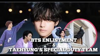 Taehyungs Special Duty Team  BTS enlisting in military [upl. by Ylnevaeh]