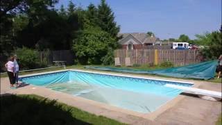 Inground Pool Old Liner Removal [upl. by Rapsag400]