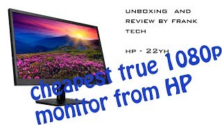 HP  22yh MONITOR UNBOXING  CHEAPEST TRUE 1080P MONITOR 215 inch [upl. by Olaznog]