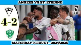 ANGERS VS ST ETIENNE  42  Matchday 9 Ligue 1  202425 [upl. by Conny]