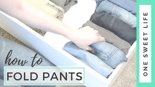 How to Fold Jeans and Pants [upl. by Ahsiadal100]