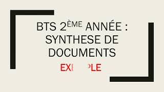 Exemple de synthèse de docs en BTS 1  Le travail du brouillon Thème  Dans ma maison [upl. by Azzil]