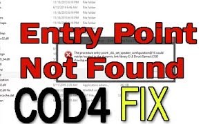 How to Fix The Procedure entry Point Could not be located in dynamic link library error  COD4 [upl. by Noled274]