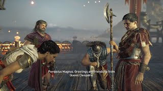 Assassins Creed Origins  Aya Ship Naval Fight Gameplay amp Meeting Pompey The Great [upl. by Adnilemre543]